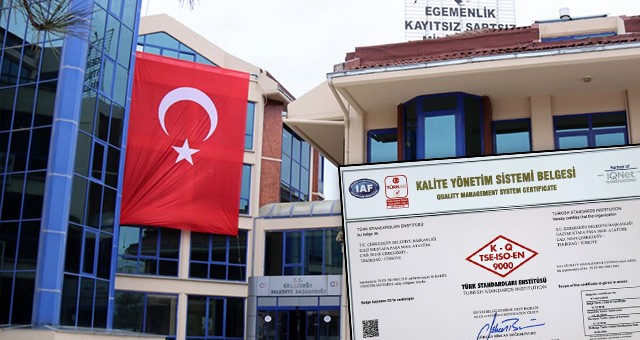 ÇERKEZKÖY BELEDİYESİ ISO 9001 2015 KALİTE YÖNETİM SİSTEMİ BELGESİ ALMAYA HAK KAZANDI