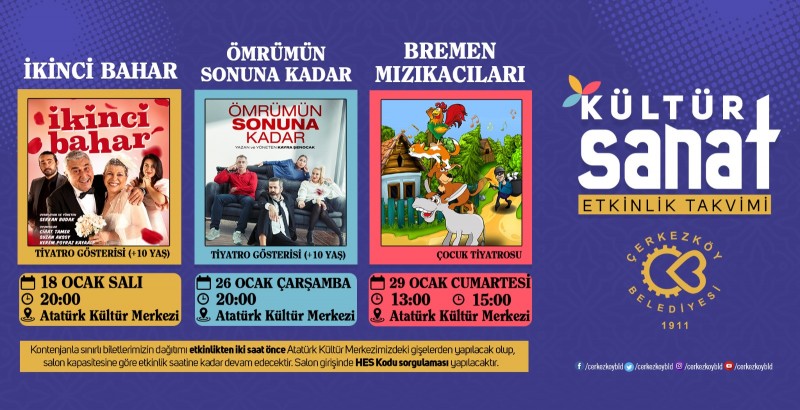 ‘ÖMRÜMÜN SONUNA KADAR’ ÇERKEZKÖY’DE SAHNELENECEK
