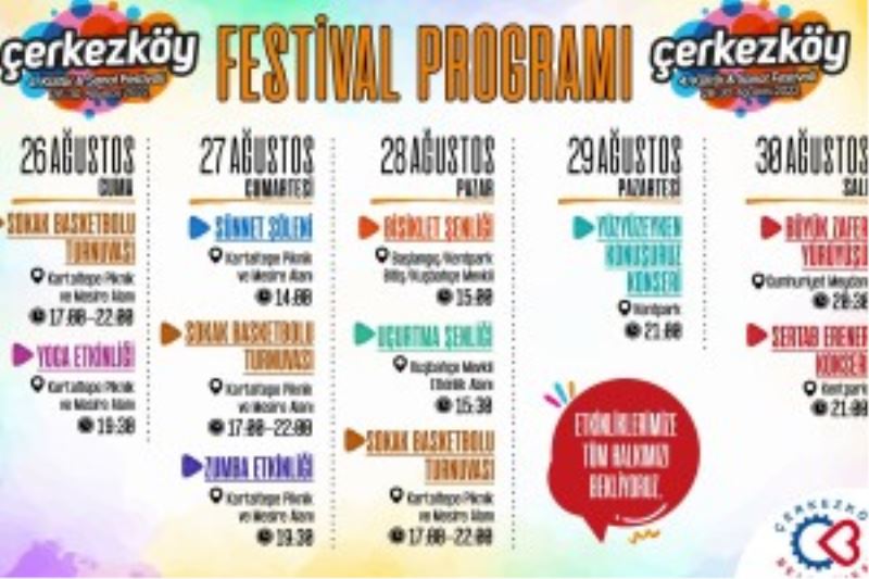 4. KÜLTÜR VE SANAT FESTİVALİMİZ 26 AĞUSTOS’TA BAŞLIYOR