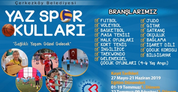 YAZ SPOR OKULLARIMIZIN KAYITLARI 27 MAYIS’TA BAŞLIYOR